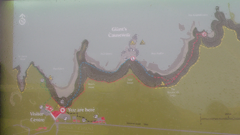 Map of the Giant's Causeway area