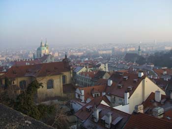 View of Prague from just outside Prague Castle