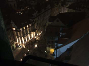View from top of Clock tower, Staré Mesto Old Town, Prague