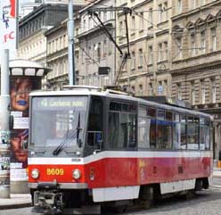 Tram at IP Pavlova Na,., Prague
