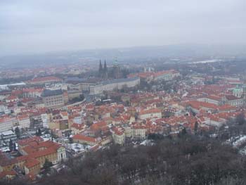 Prague Castle, from Observation Tower, Petrín Park, Prague