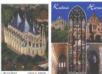 Postcard of St. Barbara, Kutna Hora