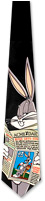 Bugs Bunny Stamp on Newspaper Loony Tunes Tie