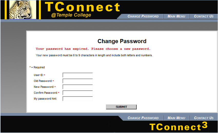 change password