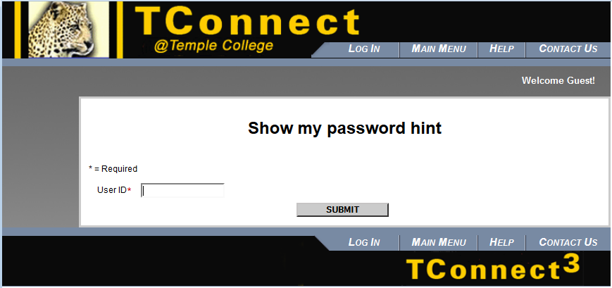 show my password hint