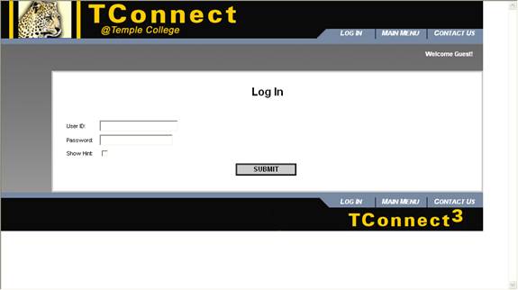 Use username and password to log in