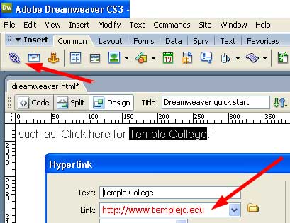 Dreamweaver link