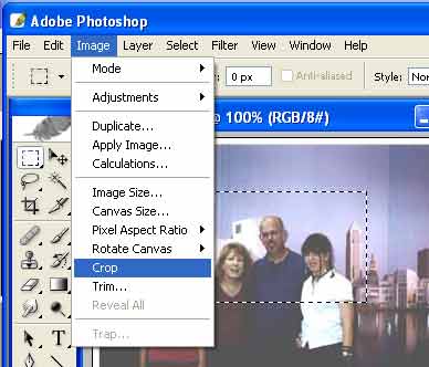 Photoshop selection and crop