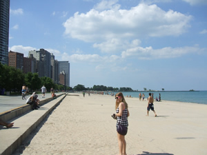 Oak Street Beach in Chicago