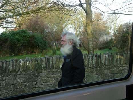 Cat, our driver, at Monasterboice, near Drogheda, Ireland
