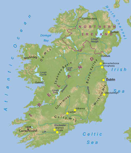 Map of ireland