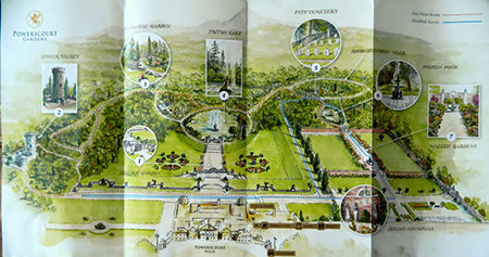 Powerscourt Garden Map