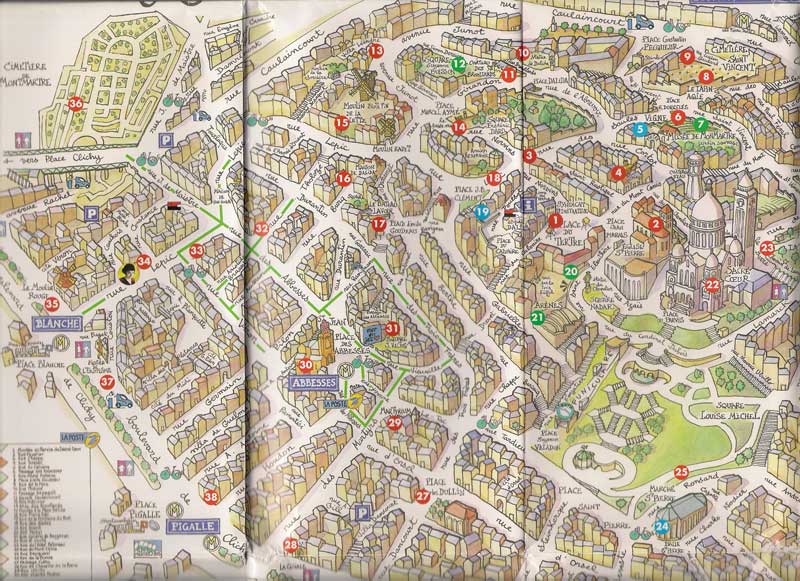 Map of Montmartre