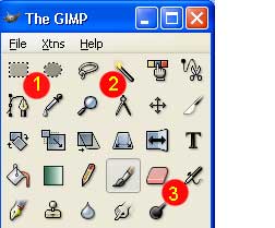 the GIMP tools