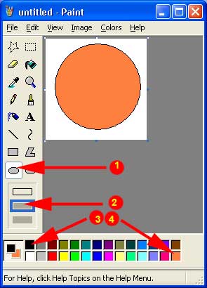 Paint tool and color selections