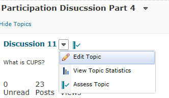 Assess discussion from topic