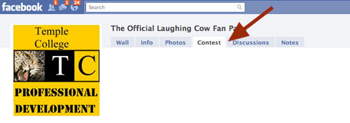 Example Tab on fan page