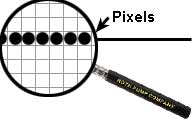 pixels magnified