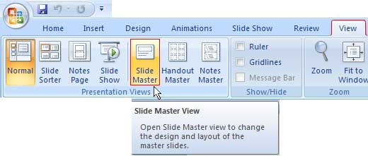 View\Slide Master
