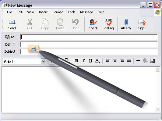Using the Tablet PC Stylus to select input method
